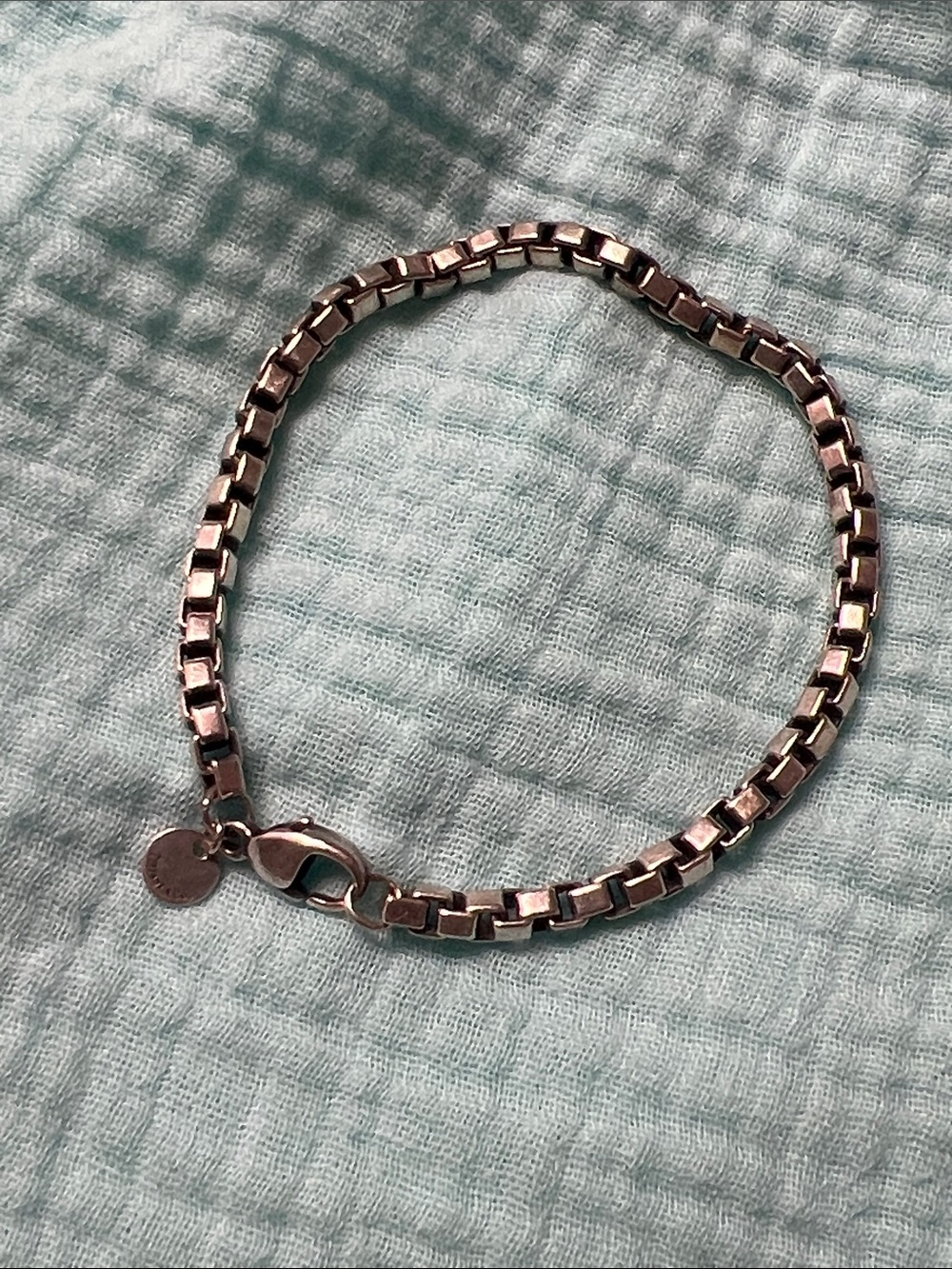 Tiffany & Co. silver box-link bracelet